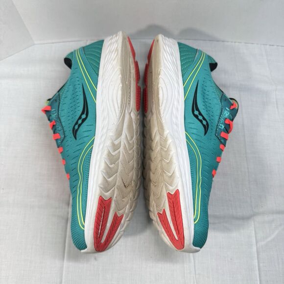 Saucony Kinvara 11  Aqua/Green/Orange Shoes Men\'s 10 Athletic Running Walking main image 8